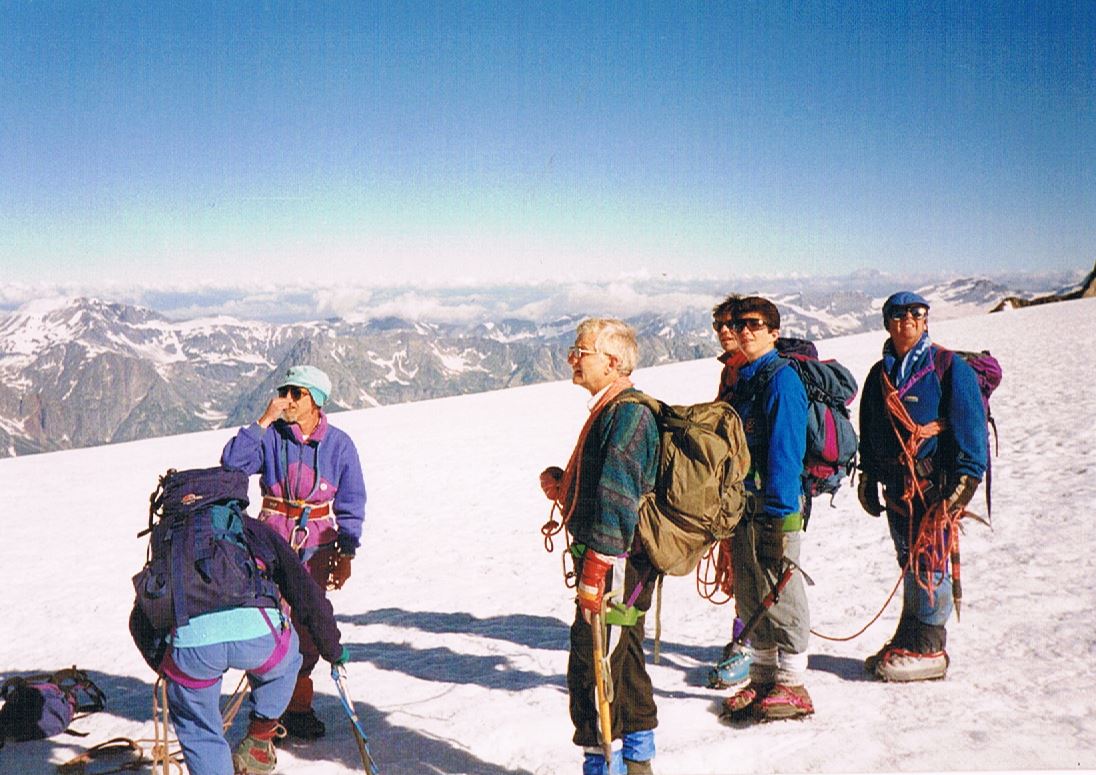 Brian on a mountaineering trip in the Alps with family and friends