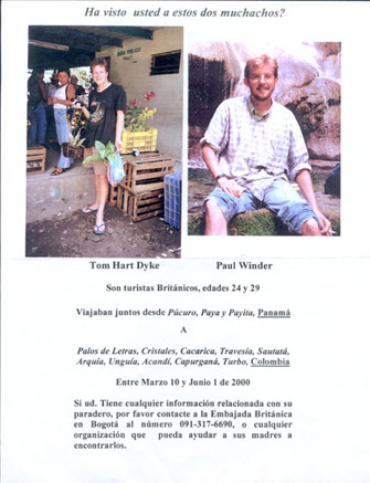 Missing poster handed out during the search